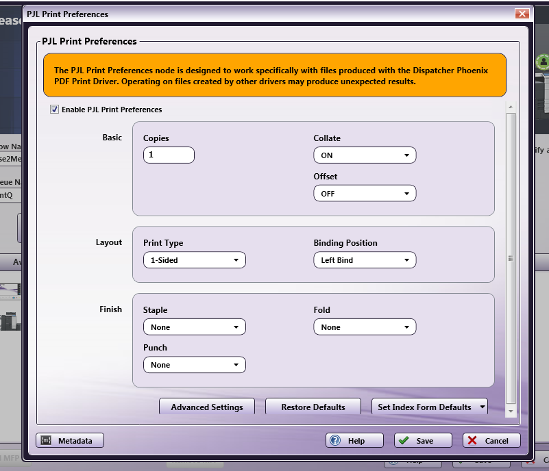 Print Settings