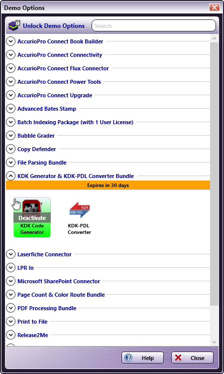 Deactivate Demo Node