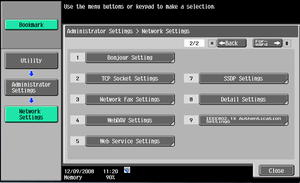 WebDAV Settings