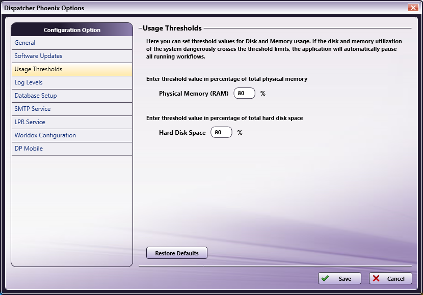 Options Usage