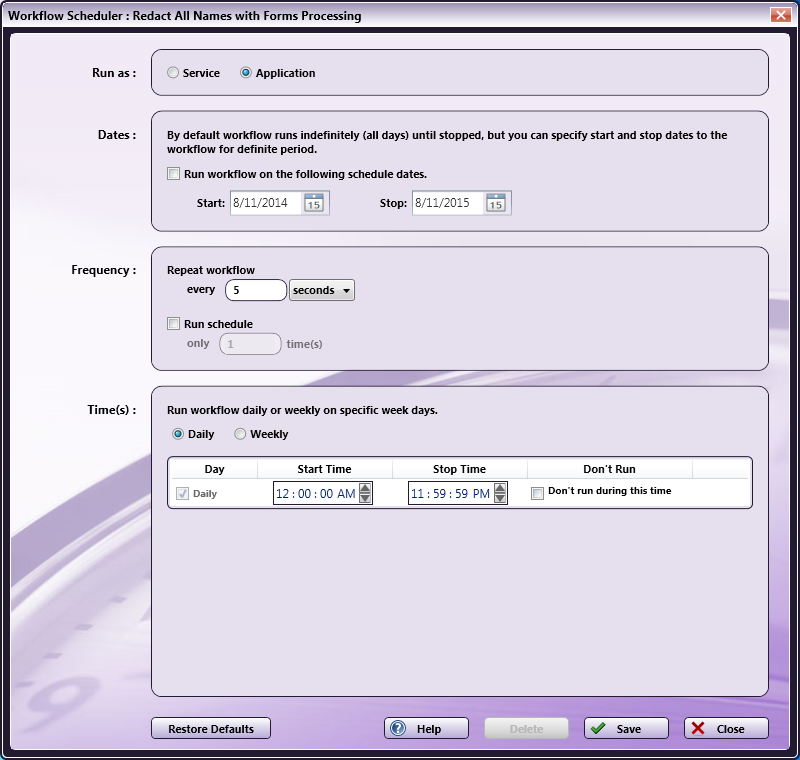 Workflow Scheduler