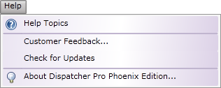 Help menu