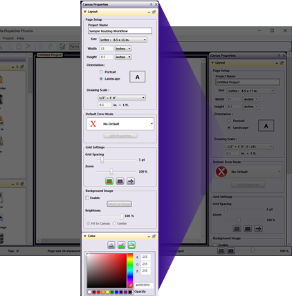 Work Area Properties
