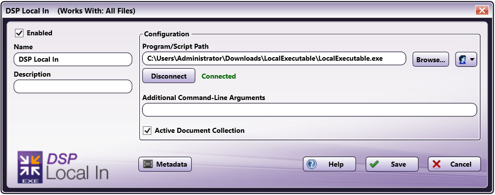 DSP Local In Node Connected