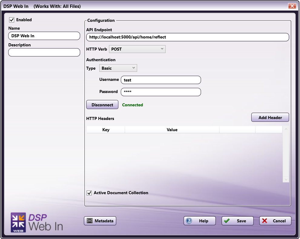 DSP Web In Node Connected