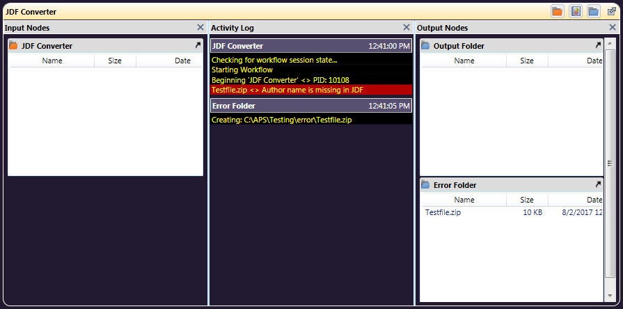 JDF Converter Node