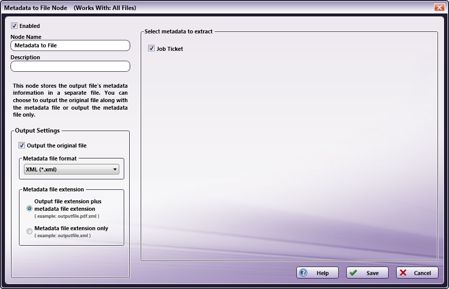 JDF Converter Node