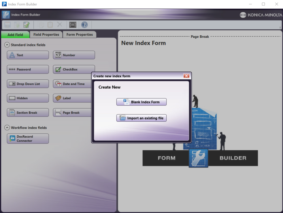 Create an Index Form