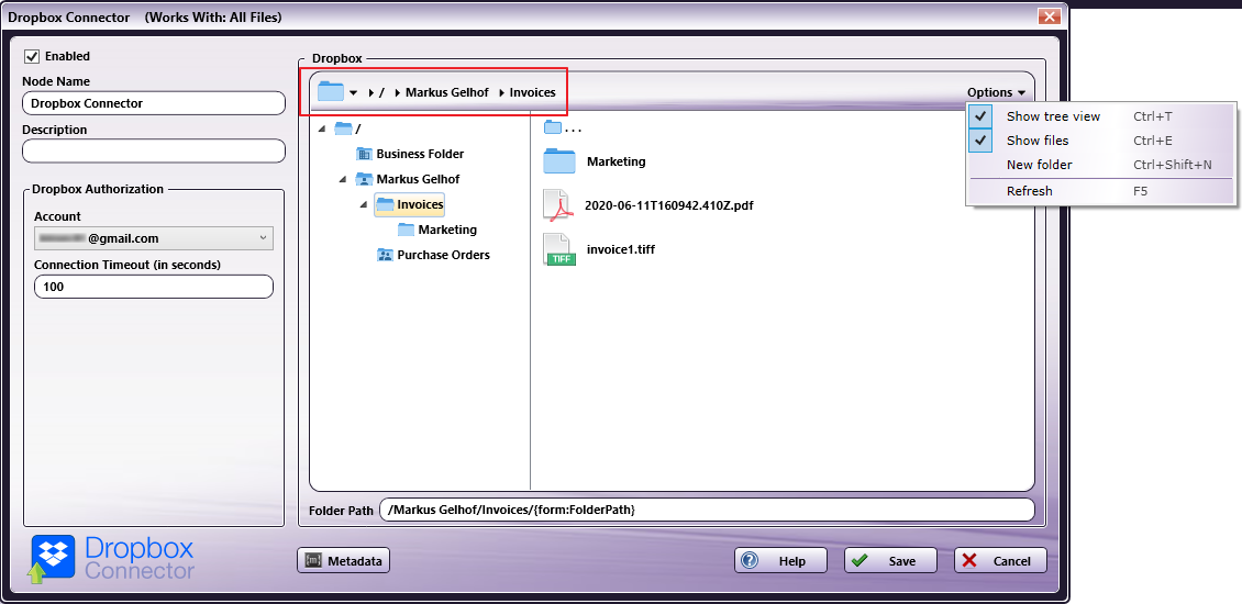 Select A Folder