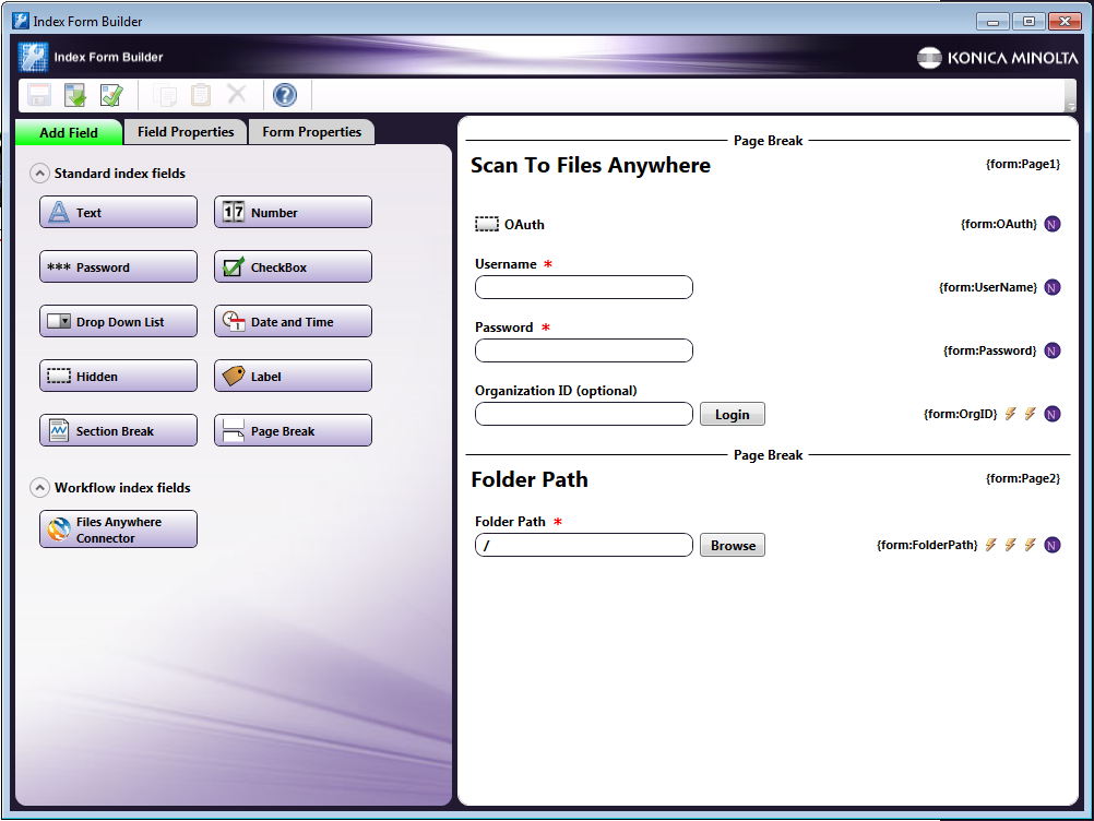 FilesAnywhere Index Form