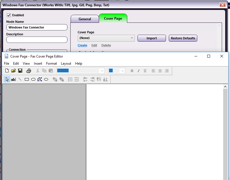 Cover Page Configuration