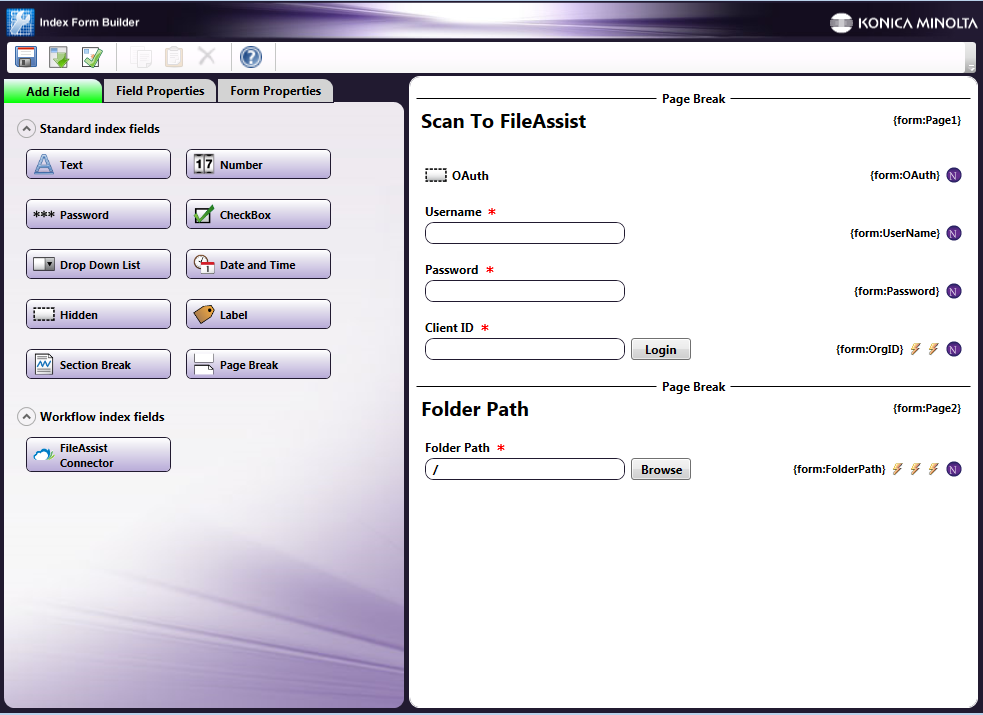 FileAssist Index Form