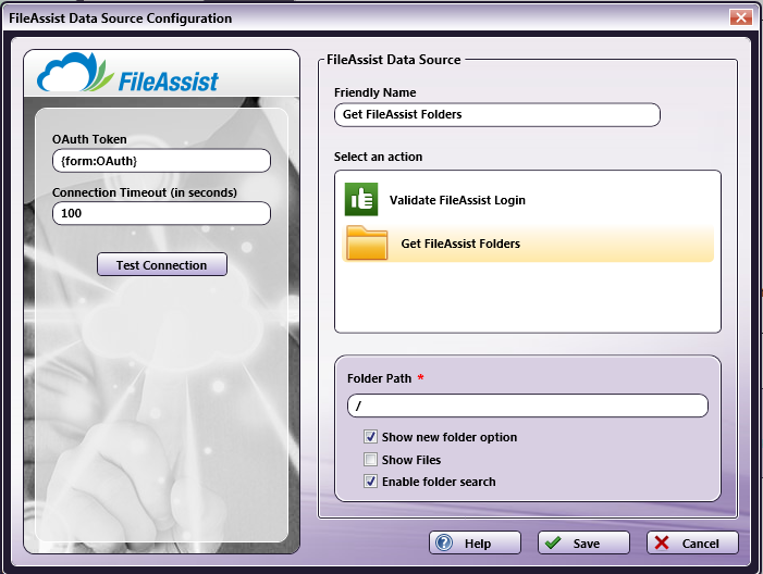 Get FileAssist Folders