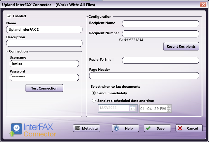 Test Connection