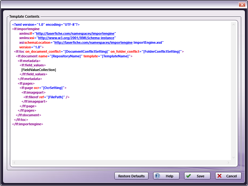 Laserfiche Template