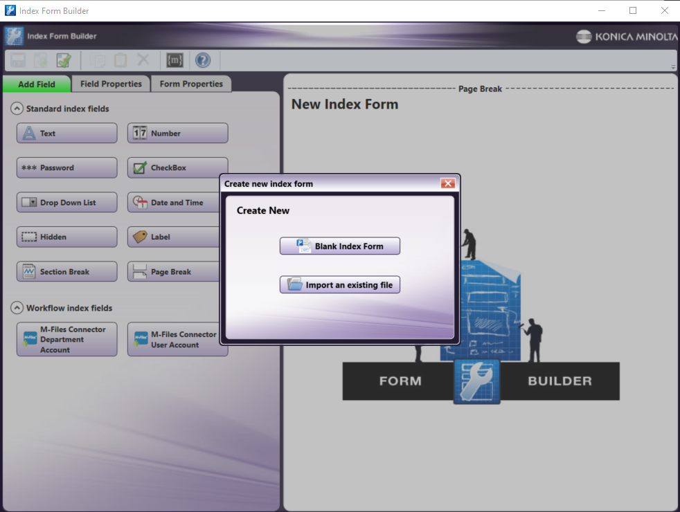 Blank Index Form