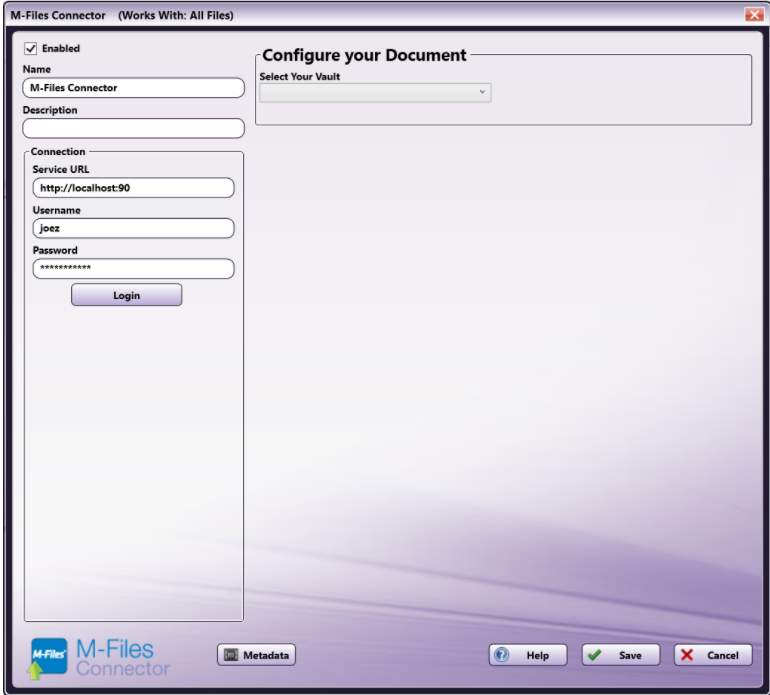 M-Files Connector Setup 1