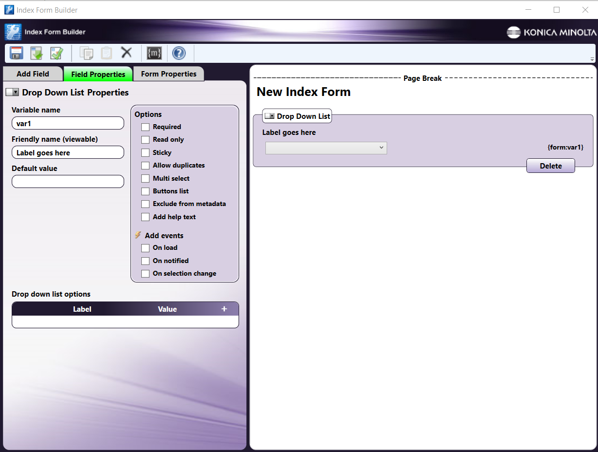 Custom Index Form 1