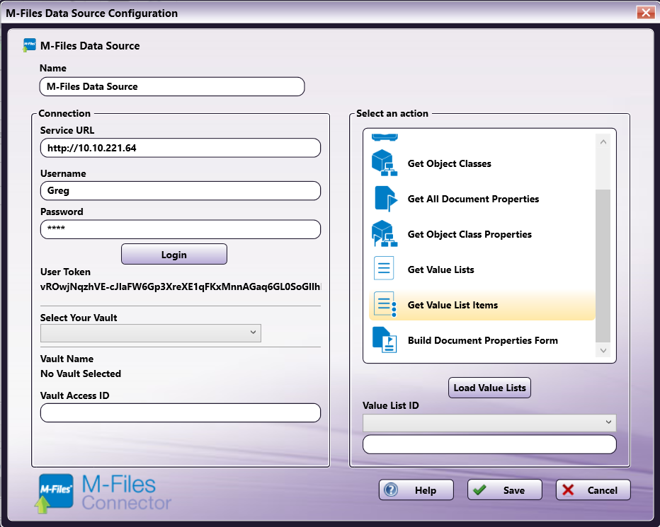 Get Value List Items for Custom Index Form
