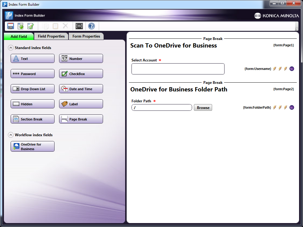 OneDrive for Business Index Form