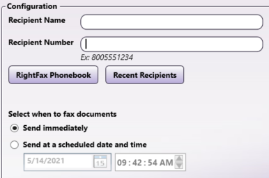 RightFax Connector Node Configuration