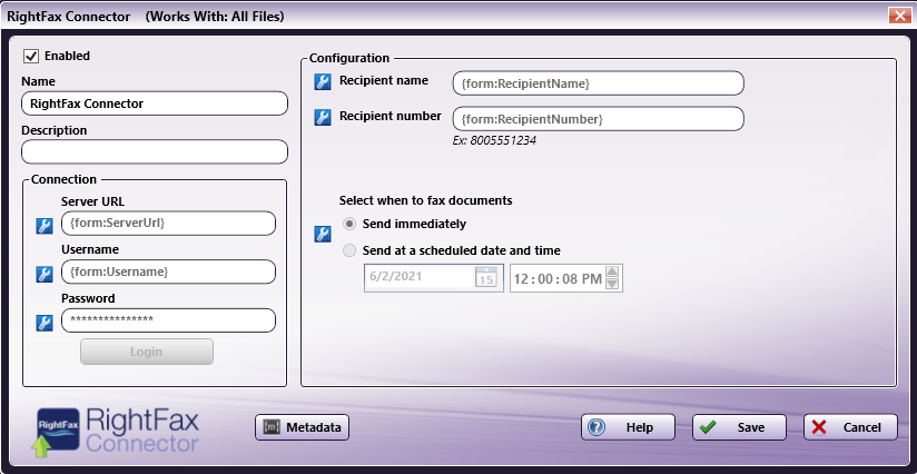 Fax Out Index Form