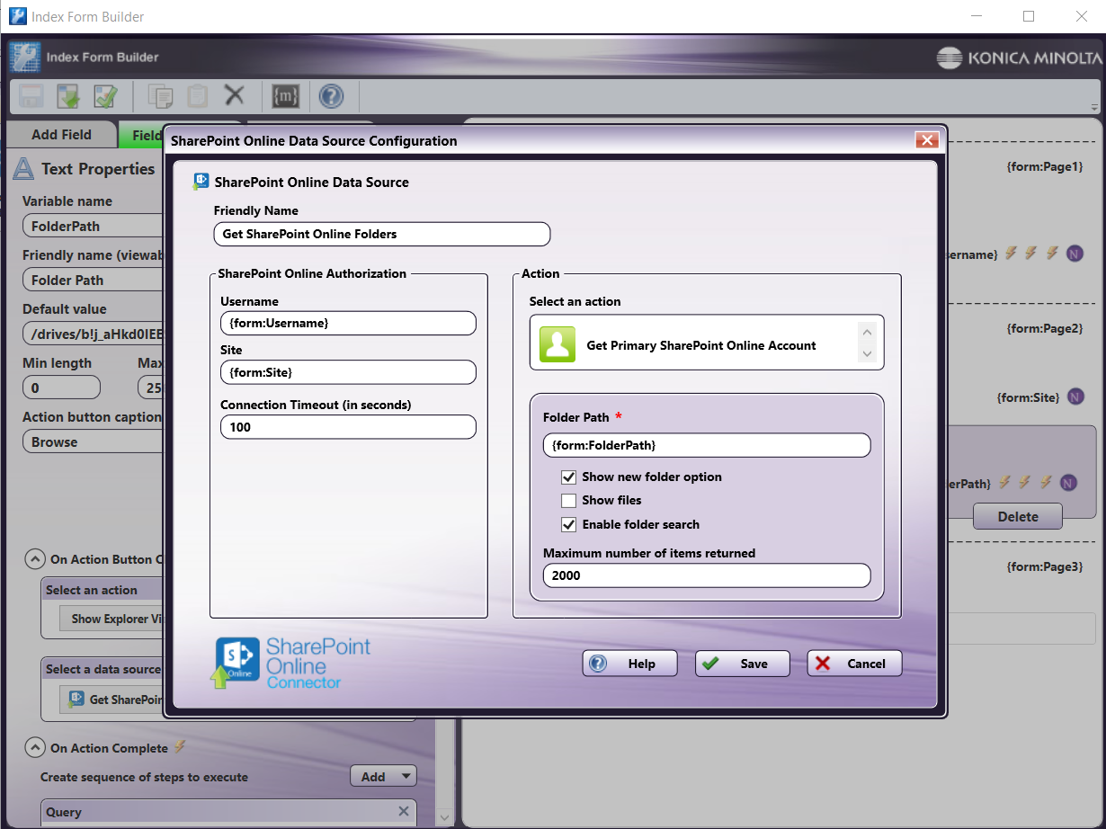 SharePoint Online Index Form