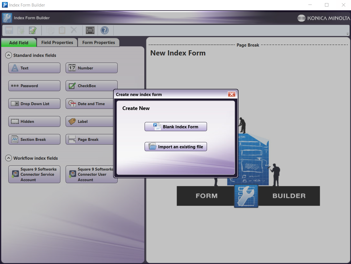 Create an Index Form