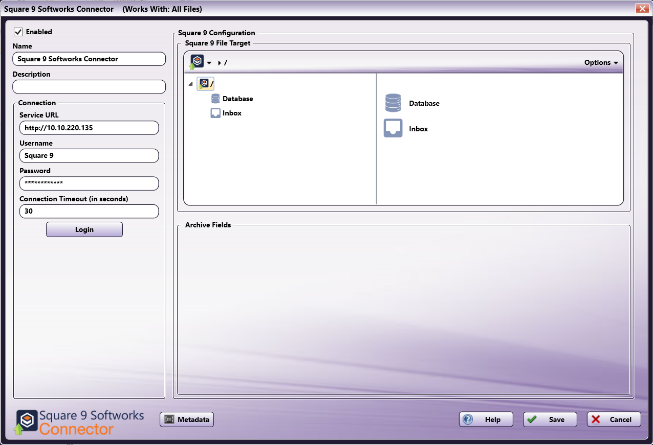 Square 9 Softworks Connector