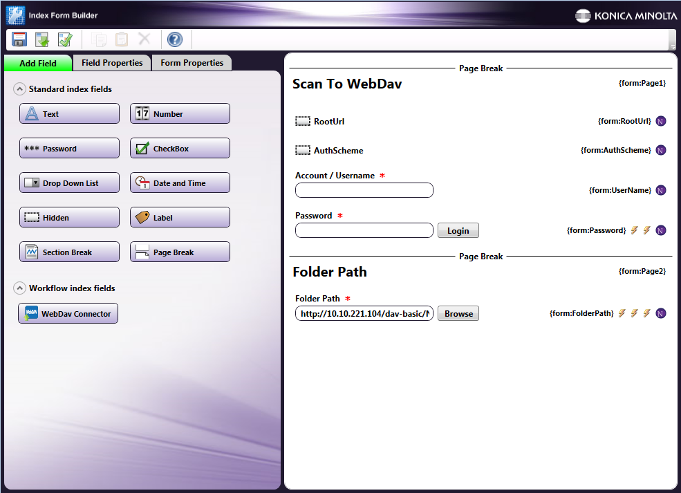 WebDAV Index Form