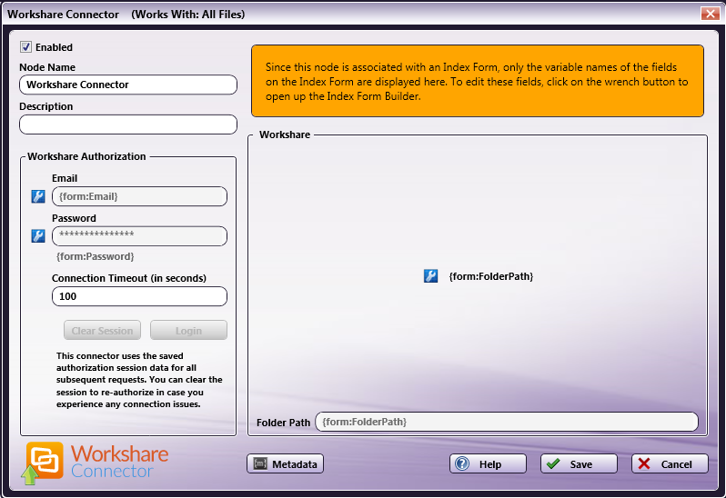 Workshare Index Form