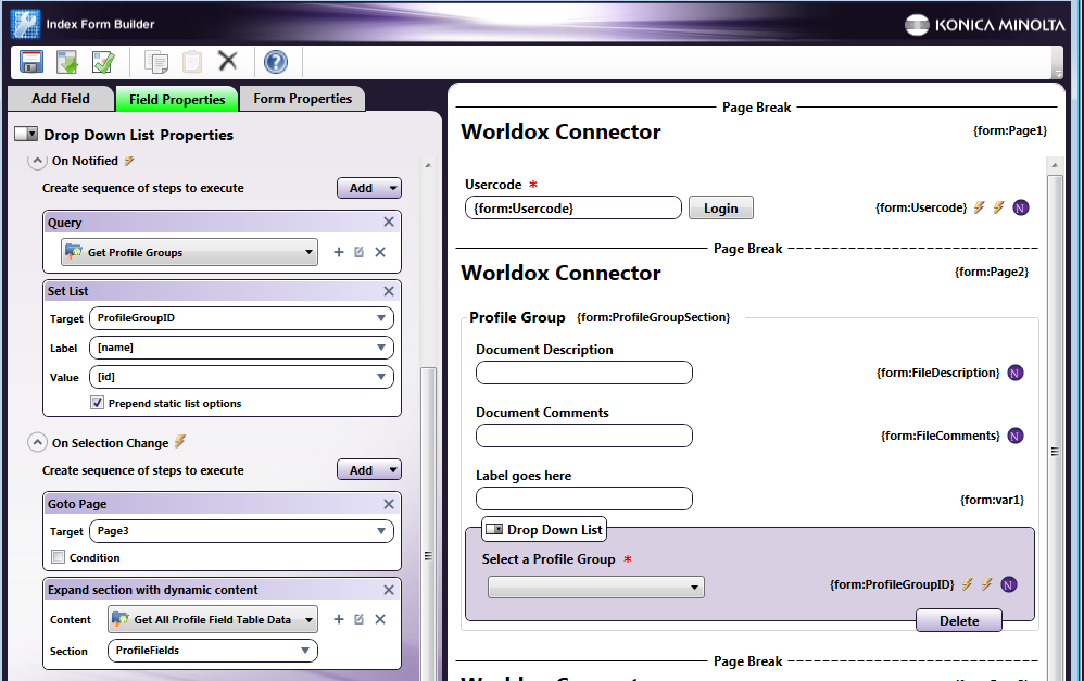 Worldox Index Form