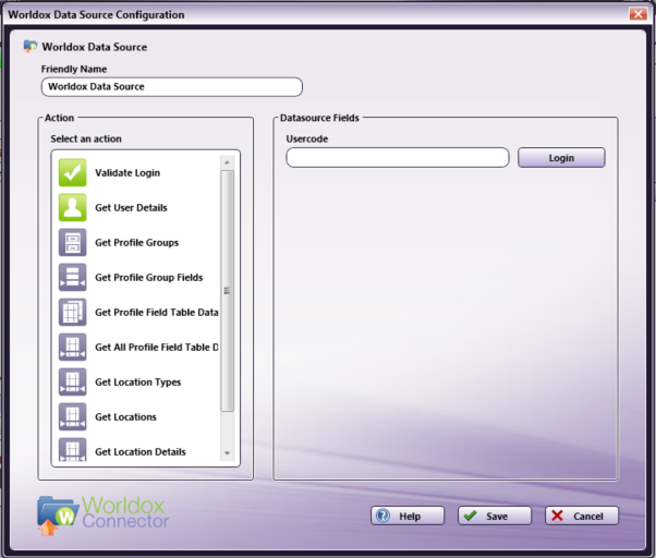 Worldox Data Source Configuration