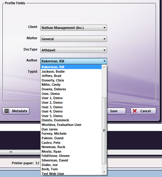 Profile Fields