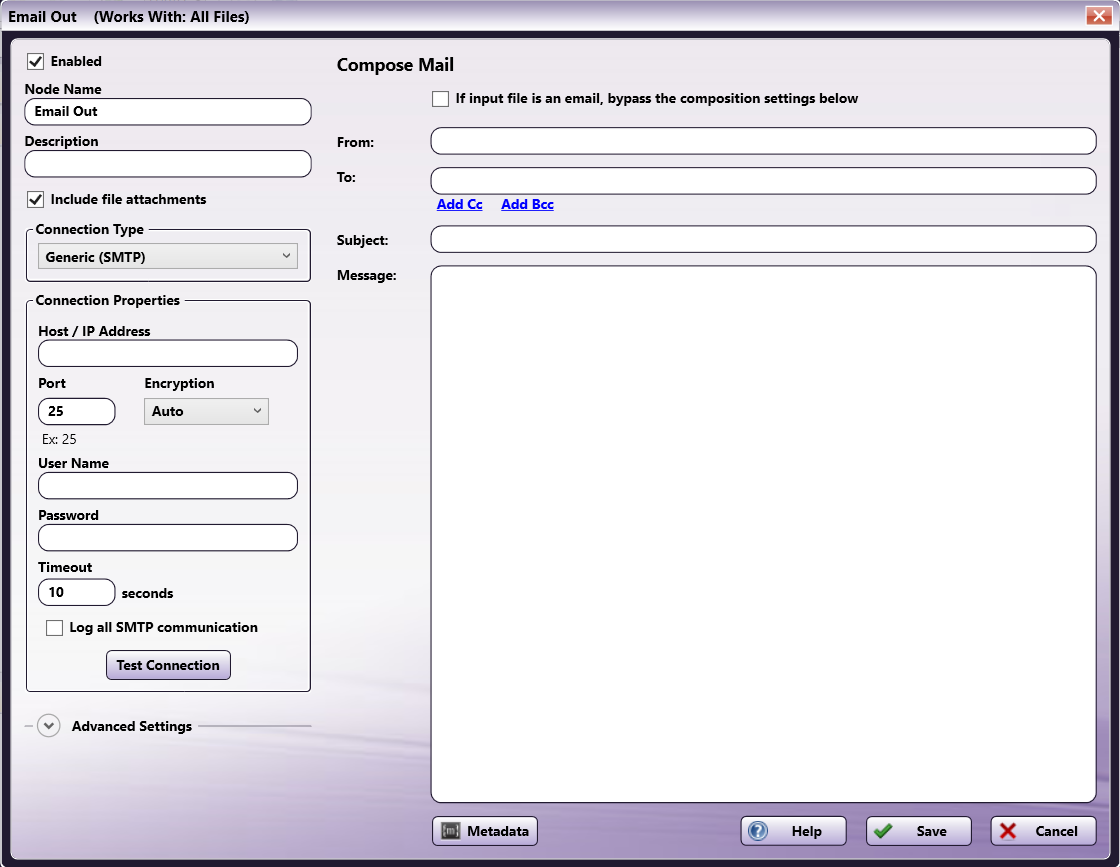 Email Output