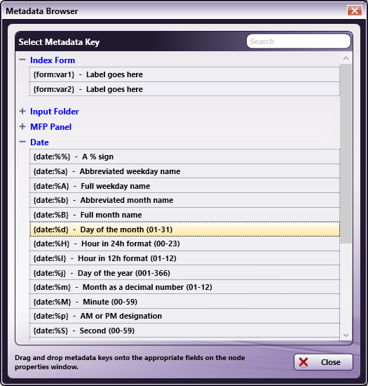Metadata Browser