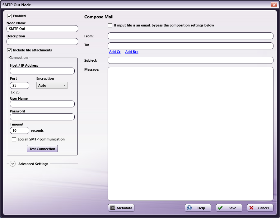 SMTP Output