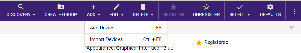 DP Web Import Devices