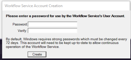 Login Credentials window