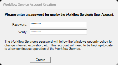 Login Credentials window