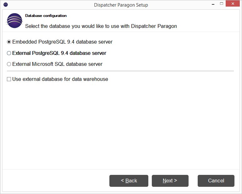 Database configuration