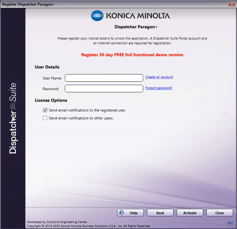 Register Demo