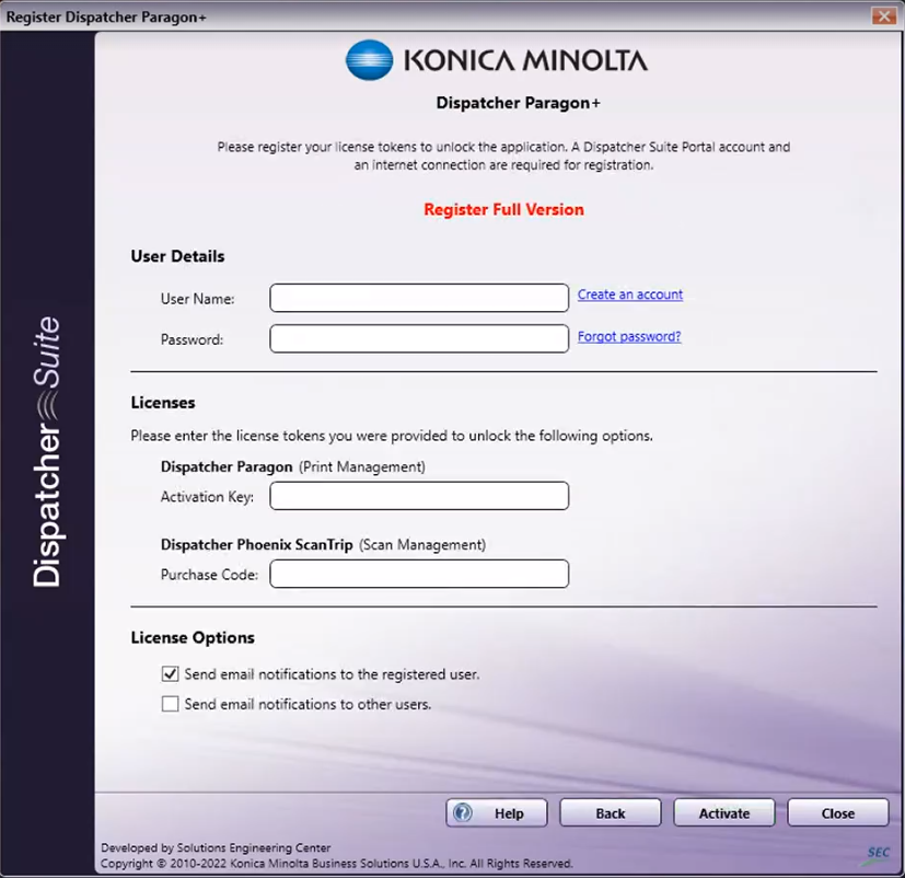 Register Dispatcher Paragon+ Full Version