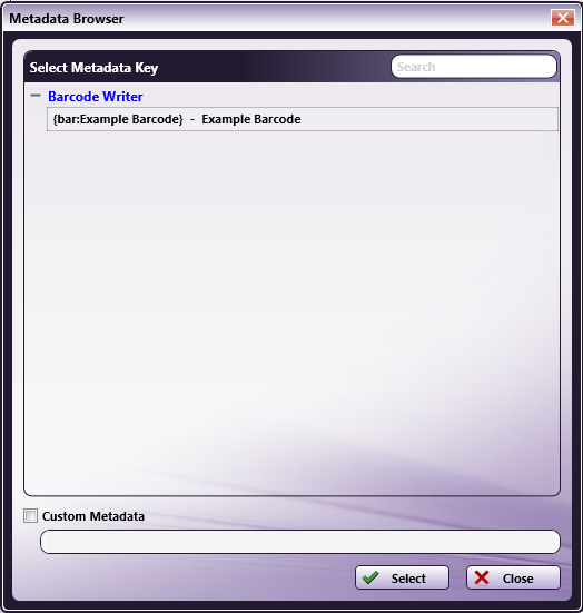 Barcode Metadata