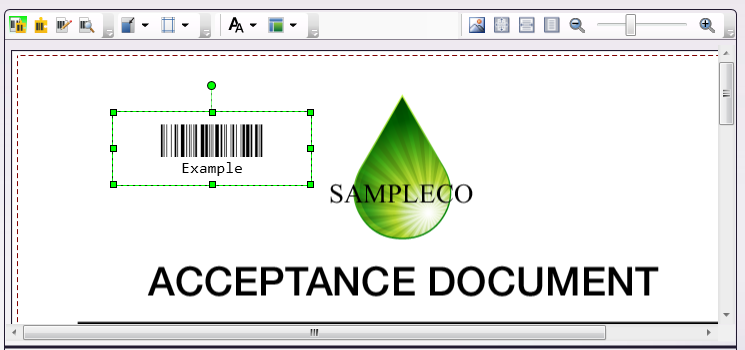 Edit Barcodes Area