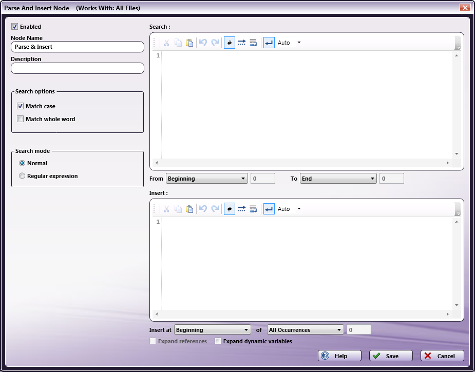 Parse And Insert Node