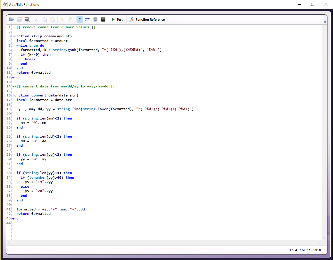 Add/Edit Functions