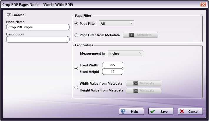 Crop PDF Pages Node