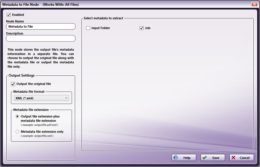 Job Ticket Parser: CSV Node