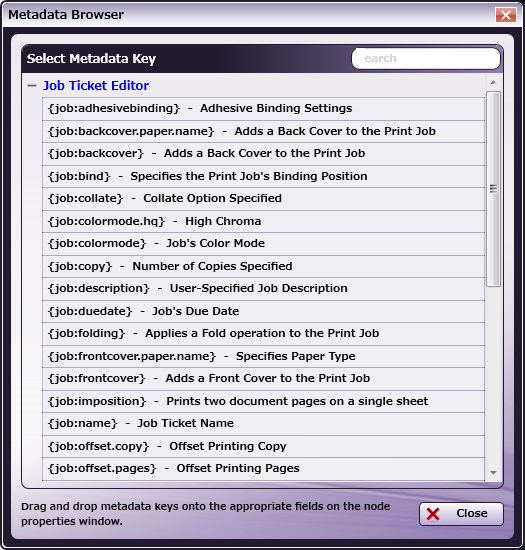 Job Ticket Editor Node